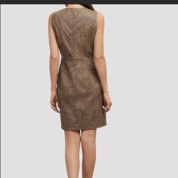 Kenneth Cole Sleeveless Faux leather Wrap Dress - Picture 2 of 8